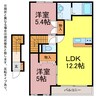 グラスフルール 2LDKの間取り