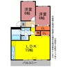 ベルハイムC棟 2LDKの間取り