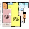 リヴィエール 1LDKの間取り