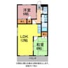 ウラヤマハイツⅠ 2LDKの間取り