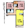 Lumius 2LDKの間取り