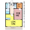 アールズコート 1LDKの間取り
