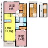 カルムメゾン 2LDKの間取り