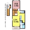 アンソレイユ北原Ⅰ 1LDKの間取り