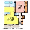 グランシャリオ　Ａ棟 1LDKの間取り