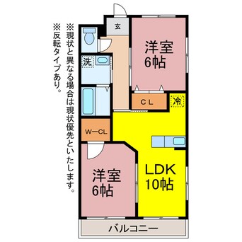 間取図 ブロードタウン神野ⅡＡ棟