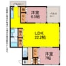 TYマンションWings 2LDKの間取り