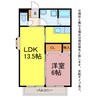 ベルバランセ白井 1LDKの間取り