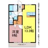 ハイツ元三本木 1LDKの間取り