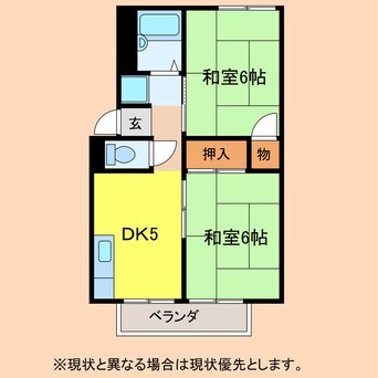 間取図 ホワイトハイツ細谷A.B