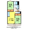 堂坂マンション 2LDKの間取り