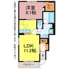グランディアス.Ⅵ 1LDKの間取り