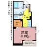 レジデンス岩田B 1Kの間取り