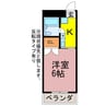 コスモ中浜 1Kの間取り