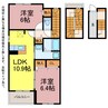 サニー・ベル 2LDKの間取り