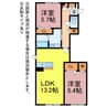 シャーメゾン曙 2LDKの間取り