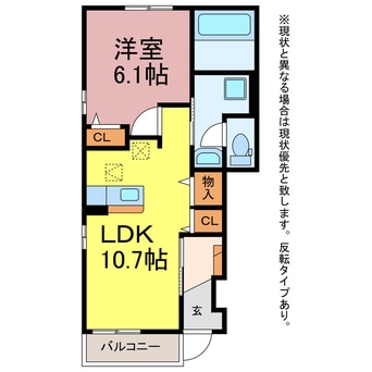 間取図 ＢＲＡＮＺＩＮＯ三ツ相