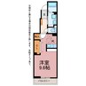 グリエラ芳賀 1Rの間取り
