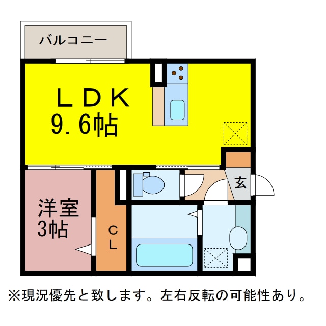 間取り図 ソシエール東幸　B棟