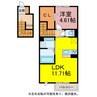 リシュドールＡ.Ｂ 1LDKの間取り