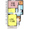 ライグッドⅤ 1LDKの間取り