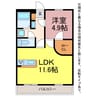 Mh-Arc KAORU 1LDKの間取り