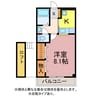 ピアルーチェ 1Kの間取り