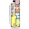 ＲＩＮＧ　ＳＱＵＡＲＥ 1LDKの間取り