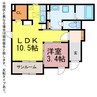 イルサ神ノ輪 1LDKの間取り