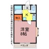 セザンヌ高師B 1Kの間取り