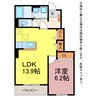 プランドール東赤石 1LDKの間取り