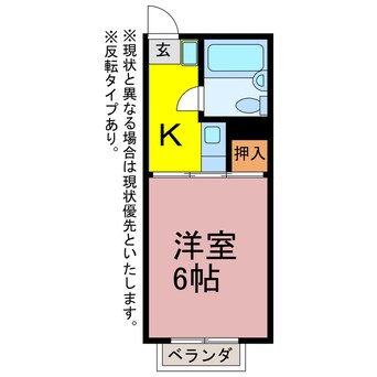 間取図 豊橋鉄道渥美線/柳生橋駅 徒歩9分 1階 築39年