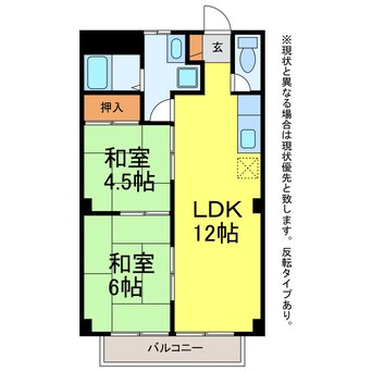 間取図 シャトー前田南