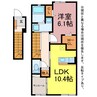 リブリオポラC 1LDKの間取り
