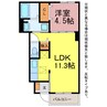 葵館 1LDKの間取り