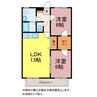 アリスト・ヴィラK　A 2LDKの間取り