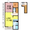 ベルフラワー 1LDKの間取り