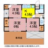 牧野町貸家（自社） 3Kの間取り