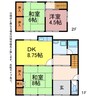 江島町73番3貸家 3DKの間取り