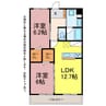ブルシア 2LDKの間取り