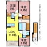 フリージアC 3LDKの間取り
