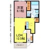 サザンウィンド 1LDKの間取り