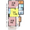 フィオーレ２０１１A 2DKの間取り