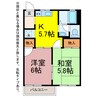 コーポラス梅田 2Kの間取り