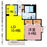 メゾンマノア 1LDKの間取り