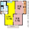 メゾン南台A 2LDKの間取り