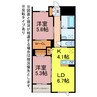 ティーメゾン　グリシーヌ 2LDKの間取り