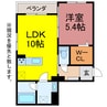 K square 1LDKの間取り