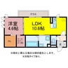 ビラ賀殿 1LDKの間取り