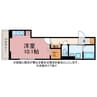 オッツ草間 1Rの間取り